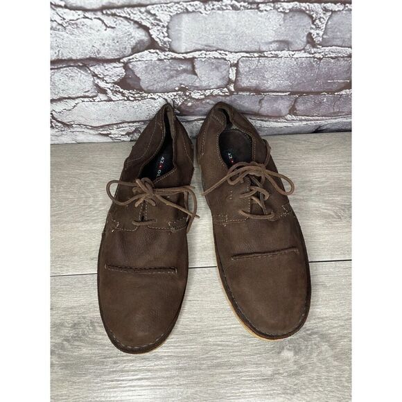 Oliberte Footwear Gana Sweet Georgia Brown Leather Casual Flat Shoes Men Sz 42EU - Picture 14 of 16